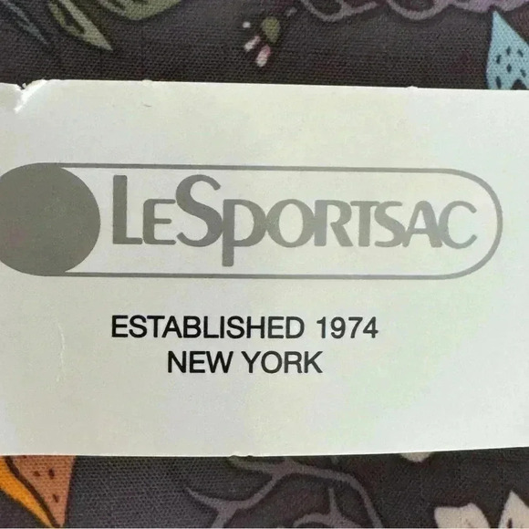 LESPORTSAC - Dark Gray Multi Nylon Cosmetic Coin Small Wallet Bag - Picture 8 of 8